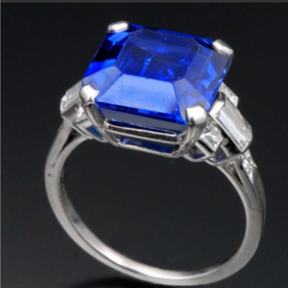 Sapphire/Diamond ring. 14k Beautiful Ceylon Sapphire. Gorgeous ring. size 7 - Picture 9 of 11